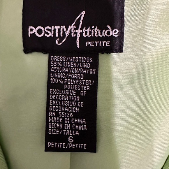 🛍️petite NWOT Positive Attitude button down dress with removable belt size P6 - Picture 7 of 7